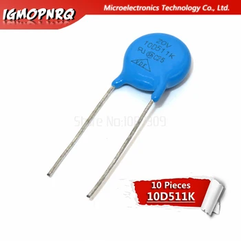 10pcs варистор 10D511K 510V пиезорезистор 10D511