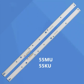 2 бр. LED лента за подсветка за Samsung UN55MU7000FXZA UE55MU6400UXZT BN96-39601A BN96-39602A UN55MU700D UN55MU7500 CY-KM055HGAV2H