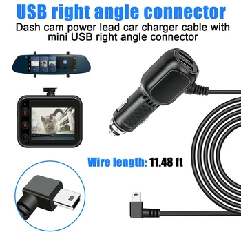 3-типове DVR кабел за зареждане 3.5m 12v - 24v Dash Cam зарядно за кола USB кабел захранващ кабел за DVR камера GPS