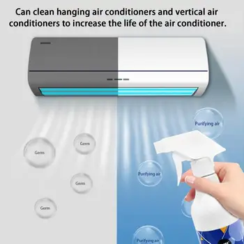 500ML Спрей за почистване на климатик Многофункционален почистващ препарат без измиване Мощно почистване на вентилатора на автомобила Почистване на домакинството