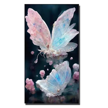 5D DIY диамантена живопис абстрактна цвете пеперуда пълен квадратен кръг бормашина диамант бродерия мозайка кръстат бод картина декор