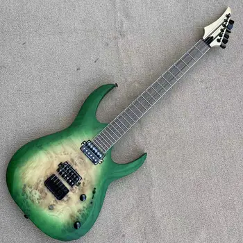 6-струнна нитро електрическа китара, тяло от зелена пепел, картина за доставка, адаптивни, безплатна доставка до дома