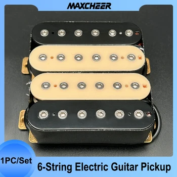 6-струнни електрически китарни пикапи Humbucker Dual in Line Регулируем шестнадесетичен винтов пикап Части за черна китара