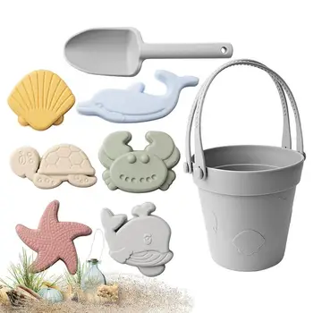 8Pcs Летни плажни играчки за деца Летен комплект за баня за бебета Плажна игра играчка за изпращане на деца Плажна игра Пясъчна вода Инструменти за игра