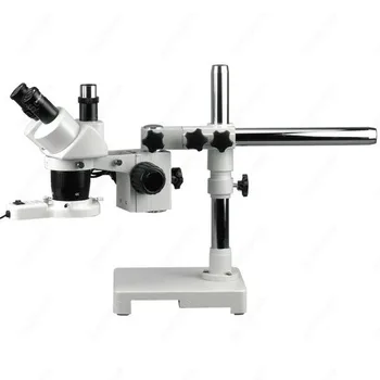 Boom Stand Trinocular Microscope--AmScope Supplies 10X-20X-30X-60X Boom Stand Trinocular стерео микроскоп + Fluo Light