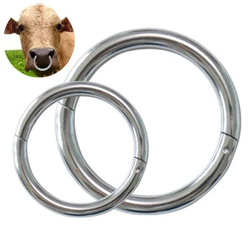 Bull Nose Ring Punch-free Stainless Steel Spring Cow Nose Pliers Perforated Traction Removable Bull Nose Clip Cattle Equipment