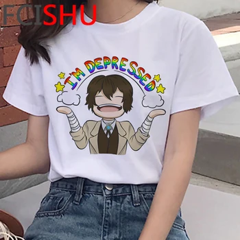 Bungou Stray Dogs summer top t shirt male vintage couple clothes casual graphic tees t shirt t-shirt couple clothes streetwear