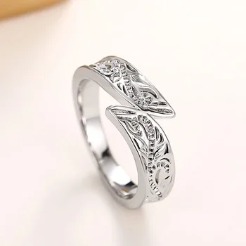 CAOSHI ново пристигане издълбани стил пръст пръстен женски годежна церемония бижута метален стил аксесоари за сватбено тържество