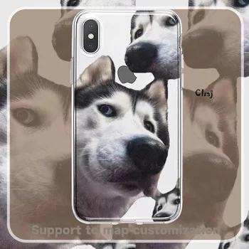 Clmj Cool сладко куче телефон случай за iPhone 13 Mini 11 12 Pro 14 Plus XR X XS Max Samsung Galaxy S23 S22 силиконов защитен капак