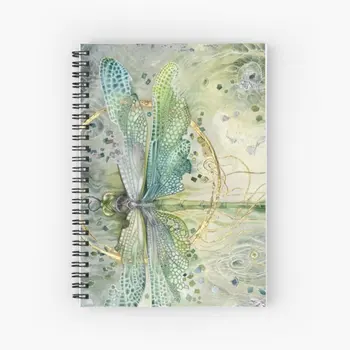 Dragonfly Spiral Journal Notebook for Women Men Memo Diary Spiral Book Boys Grils Study Notes Work School 120 Pages Notepad