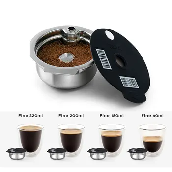 for Tassimo кафе капсула за многократна употреба шушулки годни Bosch Suny Happy Vivy неръждаема стомана пълнител кафе филтри 60/180/200/220ML