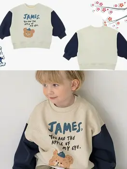 Jenny&Dave Детски и момичешки топ 2023 есенен нов продукт Nordic Edition Trendy Casual Детски облекла Сладък животински пуловер S