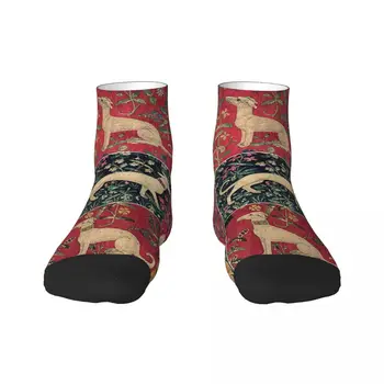 Kawaii Мъжки средновековни чорапи за рокля от хрътки Унисекс Breathbale Warm 3D печат Whippet Sighthound Dog Crew Socks
