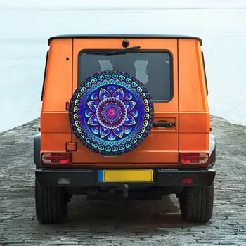 Mandalas Tire Cover Протектори за колела Устойчив на атмосферни влияния Универсален за джип ремарке RV SUV камион кемпер пътуване ремарке