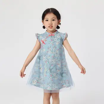 MARC&JANIE момичета летен китайски стил ханфу cheongsam рокли 231106
