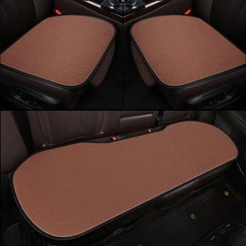 Mesh столче за кола Cover Protector Flax Front & Rear Seat Back Cushion Pad Mat No Backrest for Auto Interior Truck Suv Van