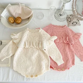 MILANCEL Ново есенно бебешко боди бебешко плетено кухо от едно парче детско облекло