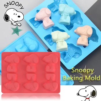 Snoopy DIY силиконова форма за печене за многократна употреба Силиконов домашен куче бисквитка желе лед кубче шоколад торта сапун