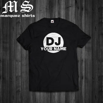 Summer Style T-Shirt Dj Вашето име Персонализирана музика Deejay House Mens Color Tee Hot Sale 100% памучна тениска Унисекс
