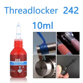 Threadlocker 242+271 Синьо винтово лепило Антикорозионна метална уплътнителна резба Анаеробно лепило лепило 10ml