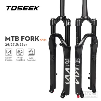 TOSEEK KN34 магнезиева сплав MTB велосипедна вилка 26/27.5/29er инчов планински велосипед RL120mm въздушно окачване 