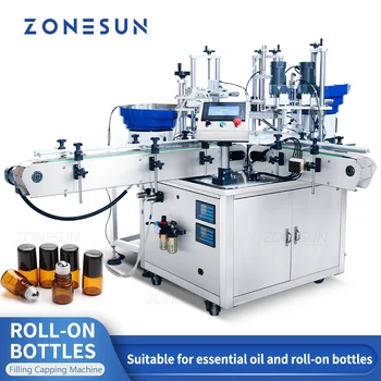 ZONESUN Автоматична машина за пълнене с течност Магнитна помпа Дезодорант против изпотяване Пълнител за бутилки с етерично масло ZS-AFC11