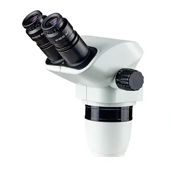 Бинокулярна стерео микроскопска глава Непрекъснат диапазон на увеличение 6.7X-45X с WF10X / 22MM Използване на окуляра за монтаж с размер 76mm
