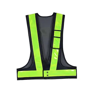 Висока видима светлоотразителна жилетка за безопасност дишаща с джобно бягане отразяваща жилетка Gear за ходене път джогинг работник колоездене
