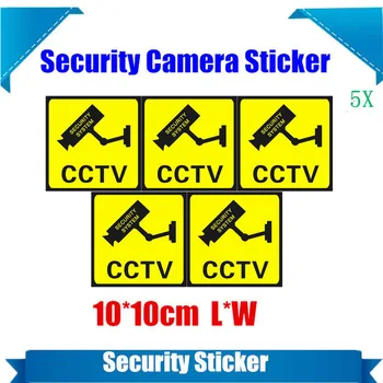 Водоустойчива камера за сигурност стикер предупреждение Decal знаци за видеонаблюдение фалшива камера и сляпо камера