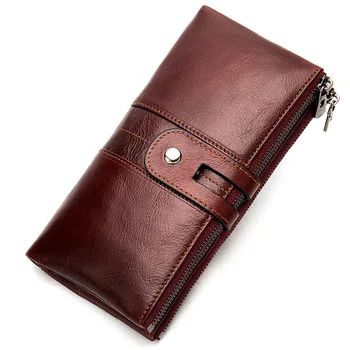Дамски портфейл естествена кожа чанта/портфейл за жени/дама мода дамски съединител чанта дамска чанта дълга карта притежател 8560