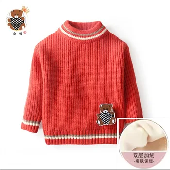 Детски пуловер ръкав главата qiu dong облекло дълги бебешки пуловери и вълна направи без подплата горната дреха на момичетата