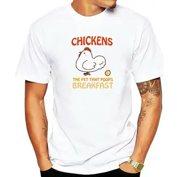 Дизайн Мъжки тениски Пилета Домашен любимец, който ака Закуска Забавен цитат Тениска Карикатура Мъжка тениска Летни тройници Дропшипинг