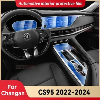 За CHANGAN CS95 2021-2023 Интериор на автомобила Скоростна кутия панел против надраскване защитен екран Прозрачен TPU филм аксесоари стикер