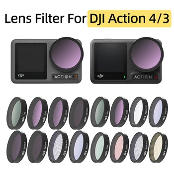 За DJI OSMO ACTION 4/3 Филтър за обектив на спортна камера UV/CPL/ND NIGHT/STAR/Diving Pink Filter ND8/16/32/64PL комплекти Аксесоари за филтри