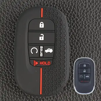 За Honda Civic Accord Passport Pilot CRV 2021 2022 2023 Силиконов 5 бутон кола ключодържател верига случай капак притежател протектор черупка