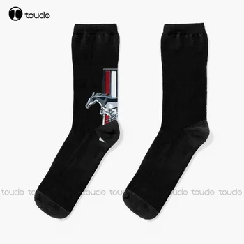 За Mustang оригинални чорапи софтбол чорапи жени Коледа Нова година подарък 360° цифров печат персонализиран потребителски Hd високо качество