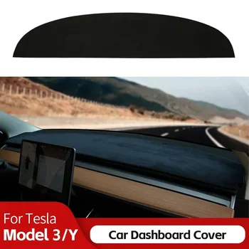За Tesla Модел 3 Y 2021 2022 2023 Модел 3 2017-2023 Автомобилно табло Cover Mat Подложка за сенник Килими Аксесоари за протектор за килими
