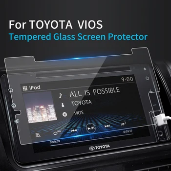 За Toyota VIOS екран протектор 2023 конзолаЗакалено стъкло защитно фолио навигатор защита кола аксесоари