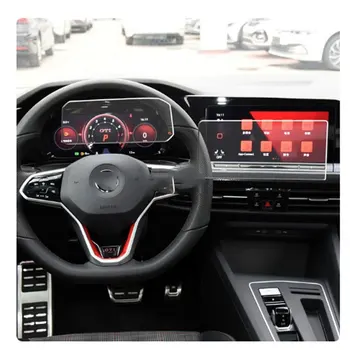 За Volkawagen VW Golf 8 Dashboard 2021 година Автомобилна навигация Закалено стъкло LCD екран защитен филм стикер охрана