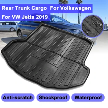 За VW Jetta 2019 Car Cargo Liner Boot За VolkswagenTray Заден багажник Cover Мат Мат Мат Етаж Килим Kick Pad Мат