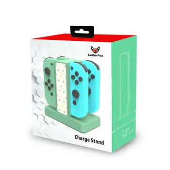Зарядна стойка Захват за зареждане за Nintendo Switch Animal Crossing Dock Station Cradle Chargeable Stand for Nintendo Switch JoyCon