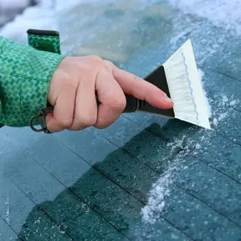 Здрава лопата за сняг Ефективни инструменти за отстраняване на сняг 3 тежкотоварни пластмасови стъргалки за лед с гумена дръжка ръкав за размразяване на автомобили