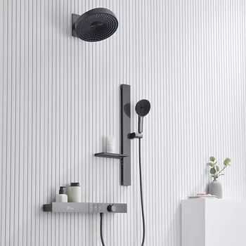 Интелигентна душ система с PPR стелажи и скрити валежи, термостат, LED дисплей и бустер душ комплект