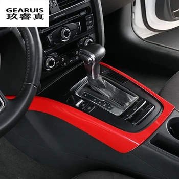 Интериор за стайлинг на автомобили, модифициран за Audi A4 B8 A5 2009-2016 Автомобилна централна конзола Gear Shift Frame Декорация Cover Trim аксесоари