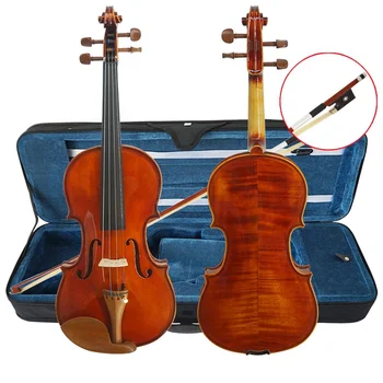 Китай Sinomusik Aiersi направи професионален музикален инструмент за цигулка 4/4 цена на едро червено кафяв майстор антични цигулки за продажба