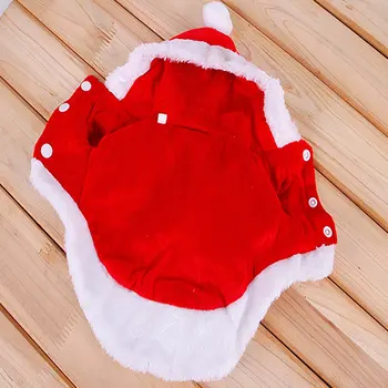 Кучешки костюми Коледа ангел крило куче палто Дядо Коледа костюм фантазия домашен любимец подарък - червен