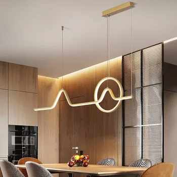 Модерен LED таван полилей маса за хранене вътрешно осветление полилеи кухня висулка светлина хол декорация висящи лампа