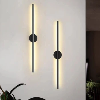 Модерни минималистични LED стенни лампи Дълги стик Sconce светлини за учебна стая Нощно шкафче Баня коридор зала кухня вътрешно осветление