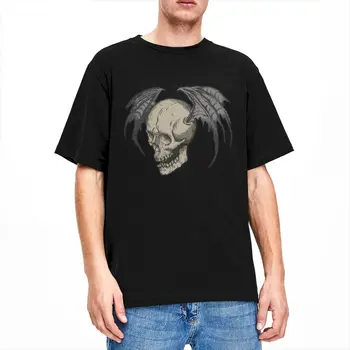 Мъже Дамска риза Ретро Avenged Sevenfold Смешни чисти памук къс ръкав скелет Deathbat T ризи Crewneck облекло плюс размер