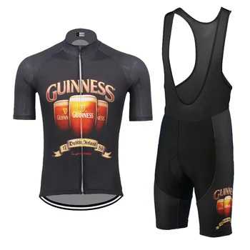 Мъже Колоездачно джърси комплект Beer Ropa ciclismo hombre Комплект фланелки за велосипеди черен Къси панталони за облекло за колоездене 9D Gel Pad MTB